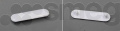 Smeg Square Plug - 768452528 Middle Hinge Plug (white)